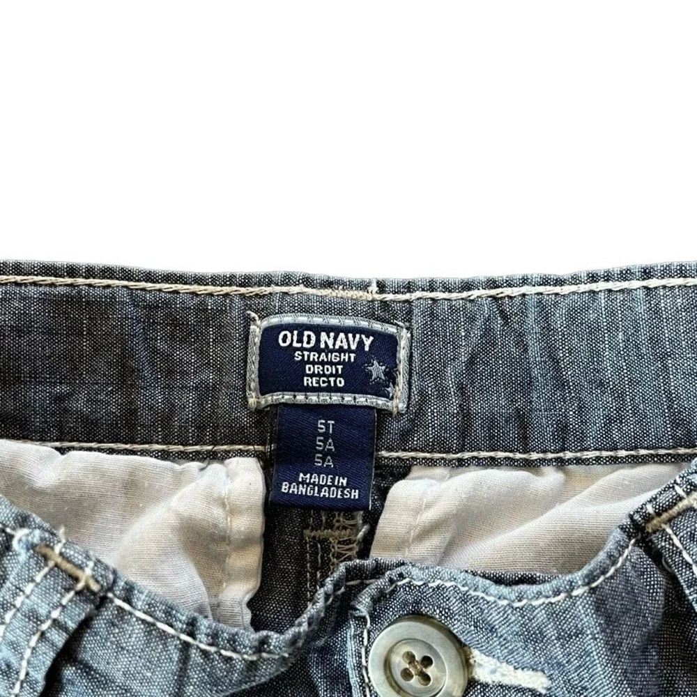 Old Navy Kids 5T Jeans Straight Leg Adjustable Waist Convertible Capri Length
